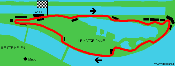 Montréal, Circuit Île Notre-Dame (Gilles Villeneuve): 1979÷1986 layout
